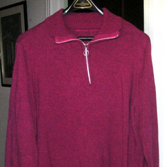 Magenta Cotton SWEATER Size 3X - Picture 1 of 2